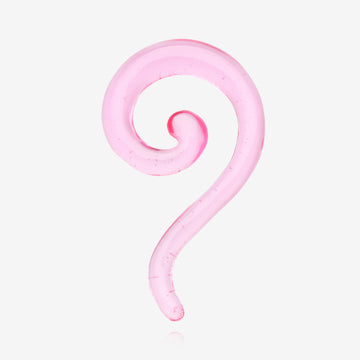 A Pair of Claw Hook Acrylic Ear Gauge Taper Hanger-Pink